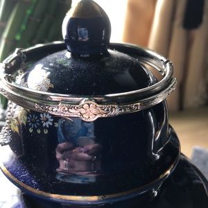 Whiting and Davis bracelet with a safety chain.